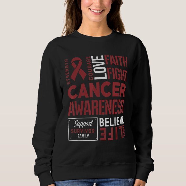 Sweatshirt Myélome Multiple Force Courage Et Foi (Devant)