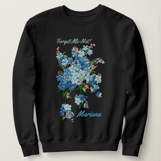 Sweatshirt Myosotis des marais bleus - personnalisés (Design devant)
