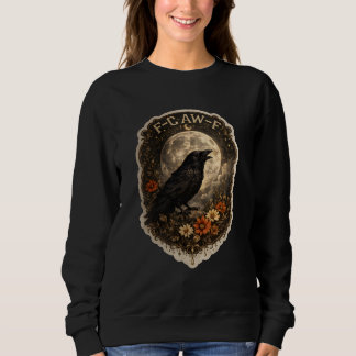 Sweatshirt Mystic Raven Under Moon Dark Celestial Aesthetic