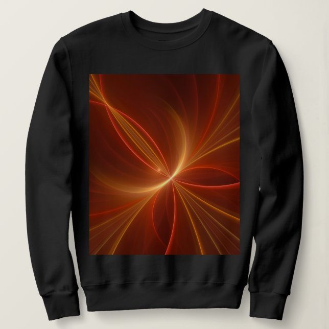 Sweatshirt Mystique Abstrait Fractal Art Moderne Couleurs cha (Design devant)