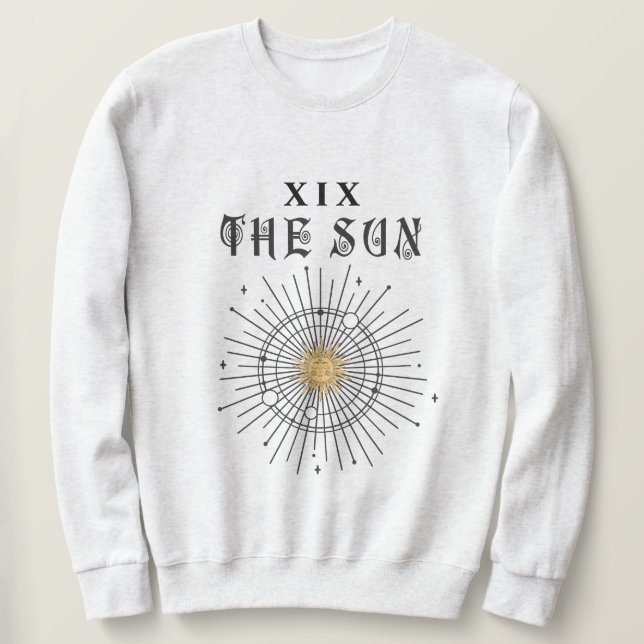 Sweatshirt Mystique B Fortune Tarot Le Soleil Halloween gothi (Design devant)