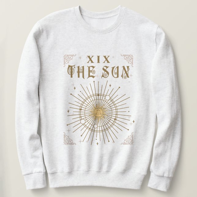 Sweatshirt Mystique Fortune Tarot Le Soleil Halloween gothiqu (Design devant)