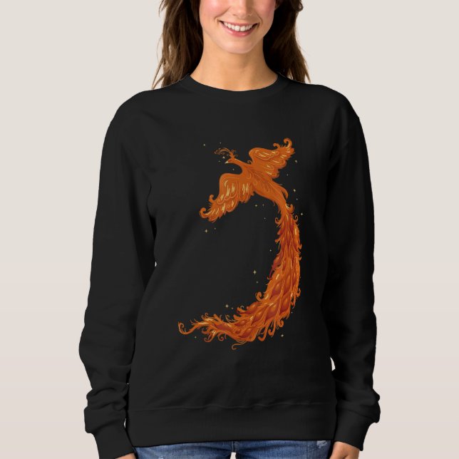 Sweatshirt Mythologue légende Flying Phoenix Flames (Devant)