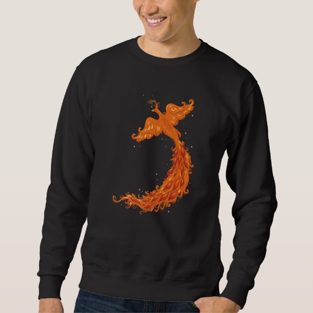Sweatshirt Mythologue légende Flying Phoenix Flames (Devant)