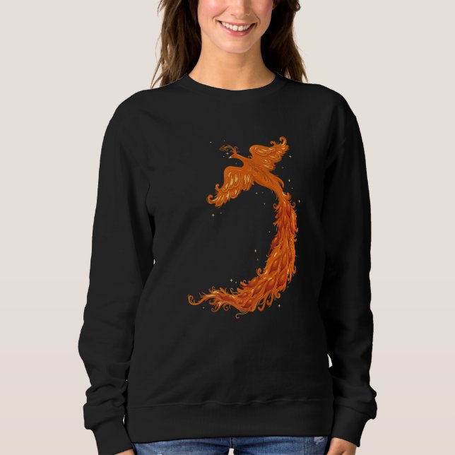 Sweatshirt Mythologue légende Flying Phoenix Flames (Devant)