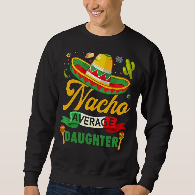 Sweatshirt Nacho Moyenne Fille Sombrero Mexicain Cinco De M (Devant)