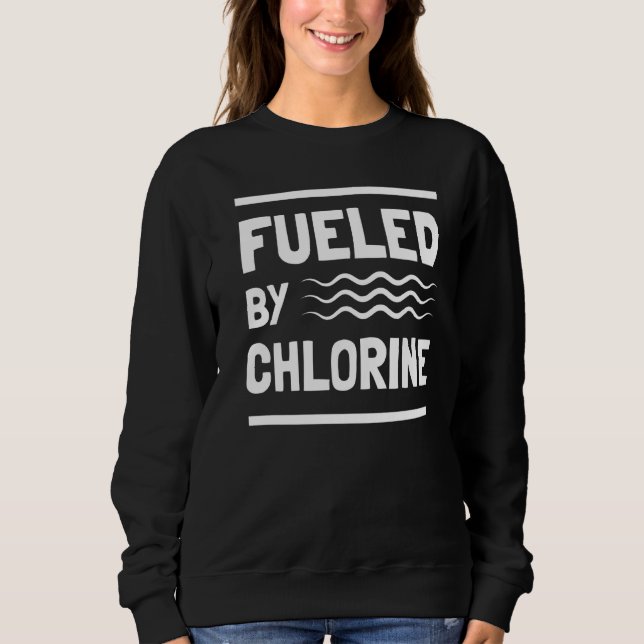 Sweatshirt Nage Lover Nage Alimenté Par Chlorine Nage (Devant)