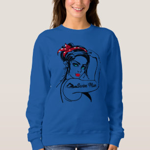Sweatshirt Nage Nage Nage Maman Rosie Le Riveter Pin