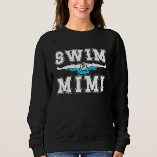 Sweatshirt Nager Mimi D'une Nageuse Mimi Nageant Mimi Grand-m