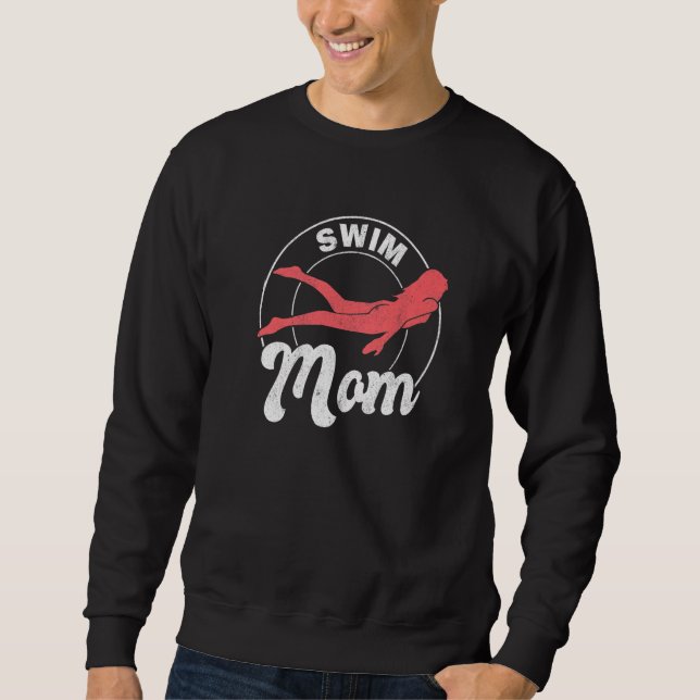 Sweatshirt Nageuse Femmes Nageant Mère Nage Maman (Devant)