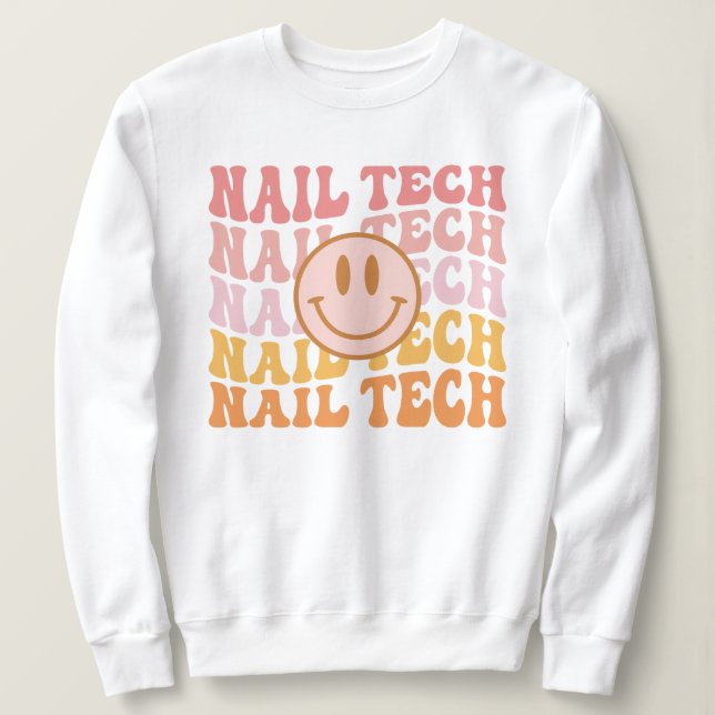 Sweatshirt Nail Tech, Nail Tech Appréciation Cadeau, Manicuri (Design devant)
