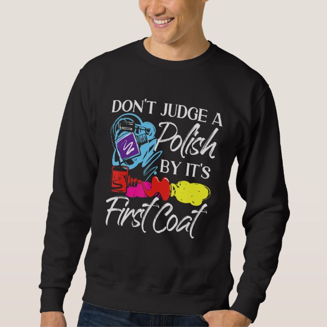 Sweatshirt Nail Tech Travail Uniforme Nail Polonais 2 (Devant)