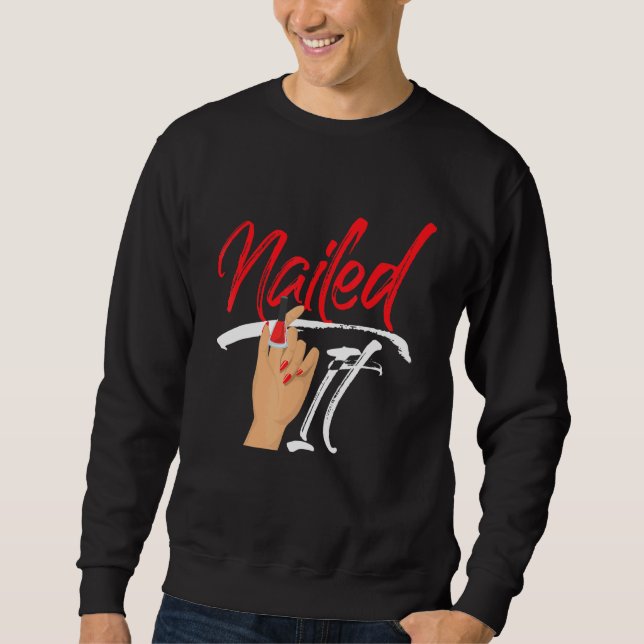 Sweatshirt Nail Tech Travail Uniforme Nail Polonais 6 (Devant)