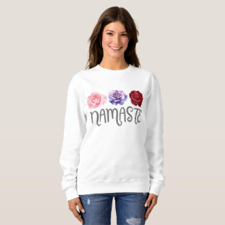 Sweatshirt Namaste à trois fleurs