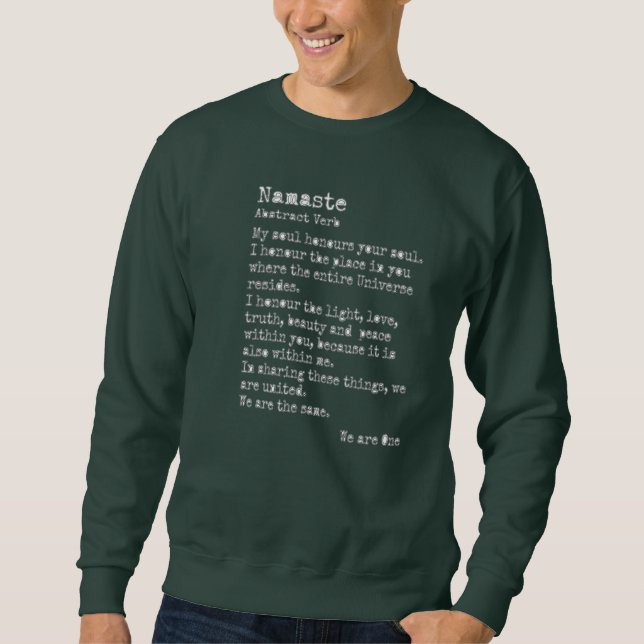 Sweatshirt Namaste : Cou de l'équipage (Devant)