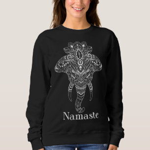 Sweatshirt Namaste Ganesh Elephant Ganesha Dieu Face Hindu Ar