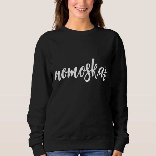 Sweatshirt Namasté Modern Black Meditation Spiritual Yoga (Devant)