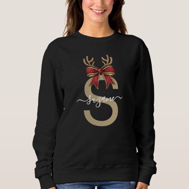 Sweatshirt Name initials Funny Holiday Matching Family Hoodie (Devant)