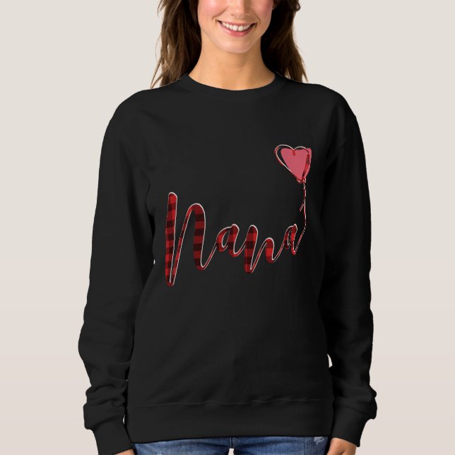 Sweatshirt Nana Anniversaire Noël Grandma Buffalo Plaid (Devant)