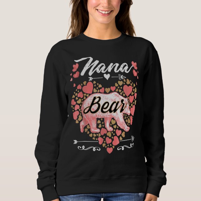 Sweatshirt Nana Bear for Women mignonne Mère's Day and Birthd (Devant)