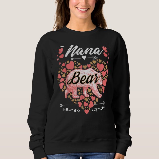 Sweatshirt Nana Bear for Women mignonne Mother's Day and Birt (Devant)