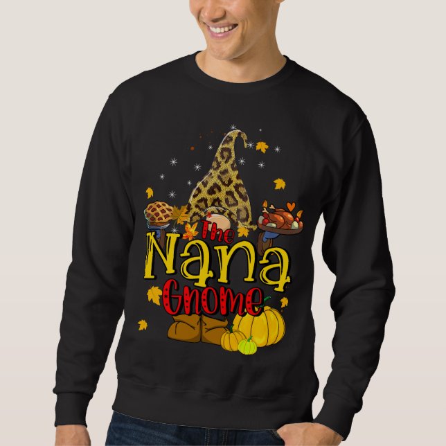 Sweatshirt Nana gnome Fall Y'all Gnome Citrouille épice Thank (Devant)
