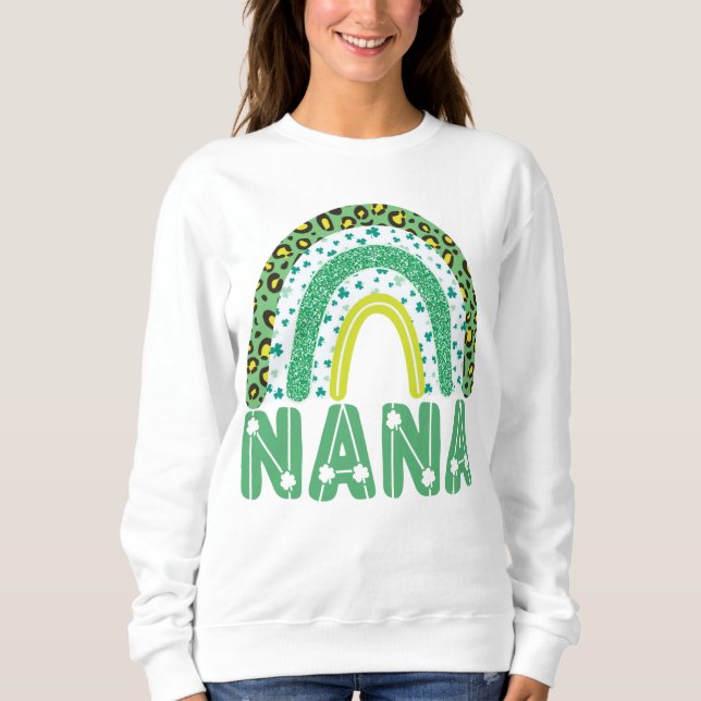 Sweatshirt Nana Jour de la Saint Patrick grand-mère irlandais (Devant)
