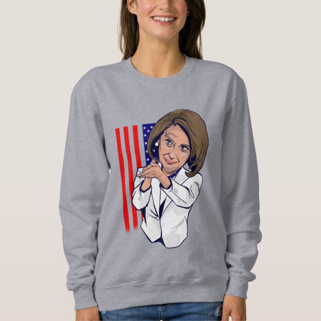 Sweatshirt Nancy Pelosi applaudissant le mème (Devant)