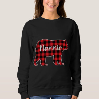 Sweatshirt Nannie Bear Red Plaid Family Correspondance Noël P
