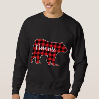 Sweatshirt Nannie Bear Red Plaid Family Correspondance Noël P
