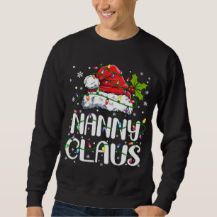 Sweatshirt Nanny Claus Lumières de Noël Pyjama Famille Matchi