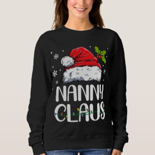 Sweatshirt Nanny Claus Père Noël Funny Christmas Pyjama Corre