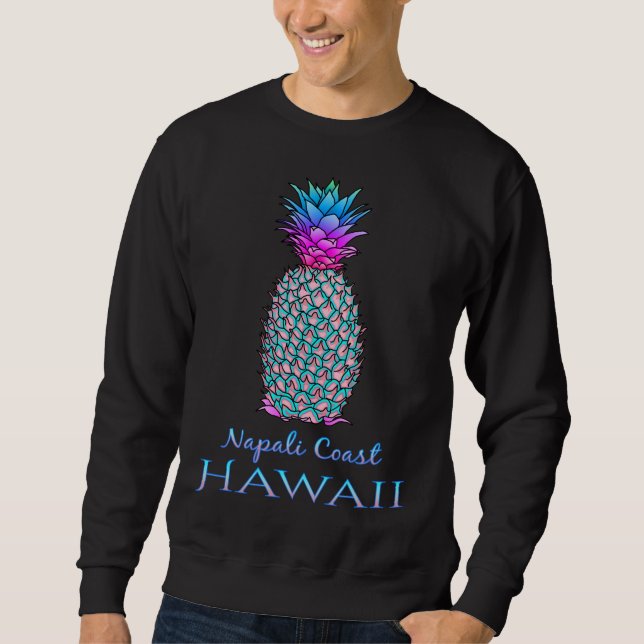 Sweatshirt Napali Coast Hawaii Summer Vacation Pineappy (Devant)