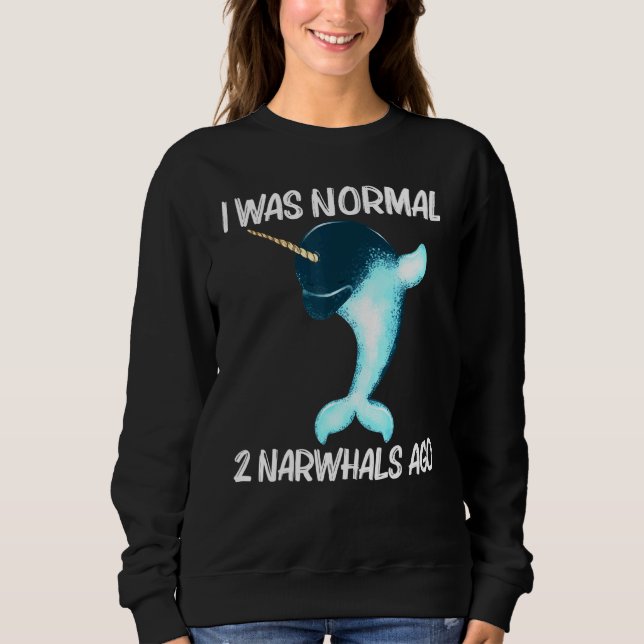 Sweatshirt Narwhal Pour Hommes Baleines Océan Arctique (Devant)