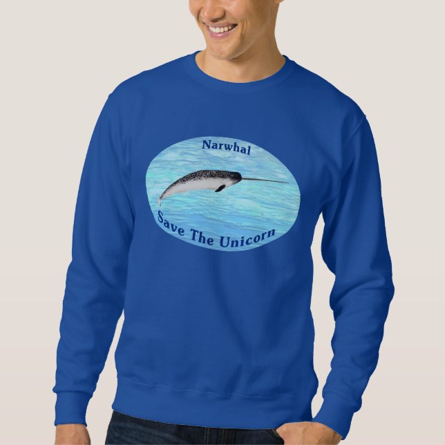 Sweatshirt Narwhal - Sauvez La Licorne (Devant)