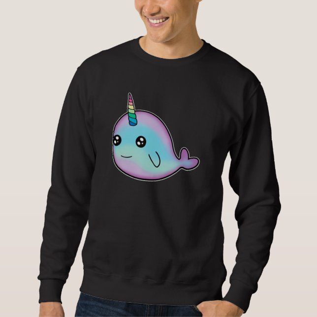 Sweatshirt Narwhal Unicorn Of The Sea  Girls Kids Women (Devant)