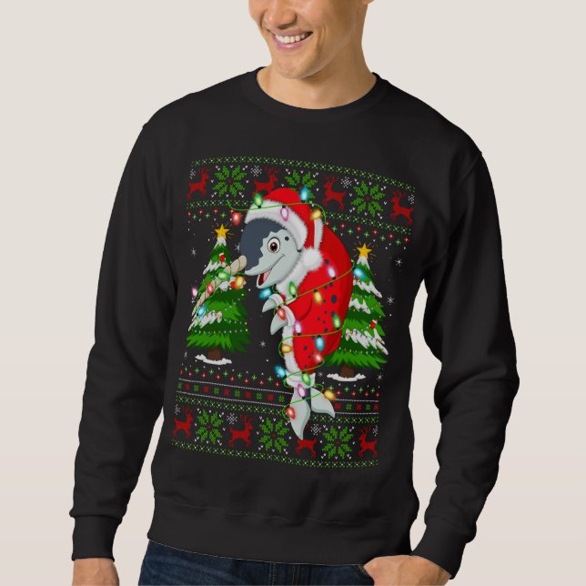 Sweatshirt Narwhal Xmas Tree Correspondant Père Noël Narwhal  (Devant)