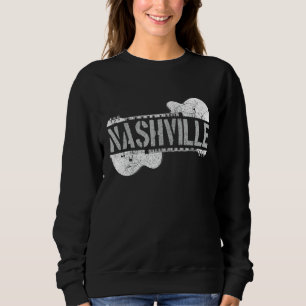 Sweatshirt Nashville Country Music USA Amérique Guitare Souve