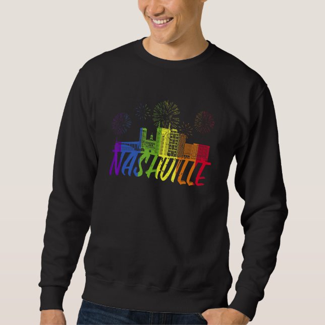 Sweatshirt Nashville Pride Skyline  Pride Parade Nashville (Devant)