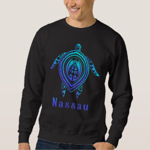Sweatshirt Nassau Bahamas Souvenirs Tatouage tribal de tortue