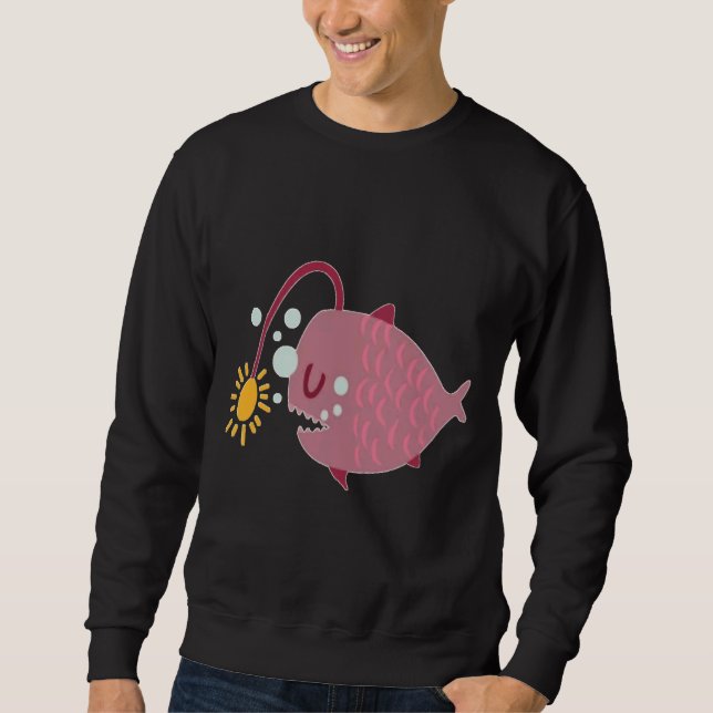 Sweatshirt Natation sur les poissons lanternes (Devant)