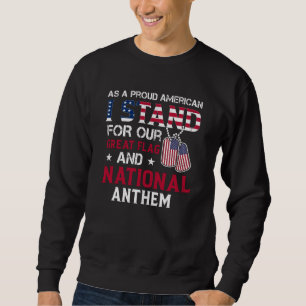 Sweatshirt National Anthem - Usa Flag Design