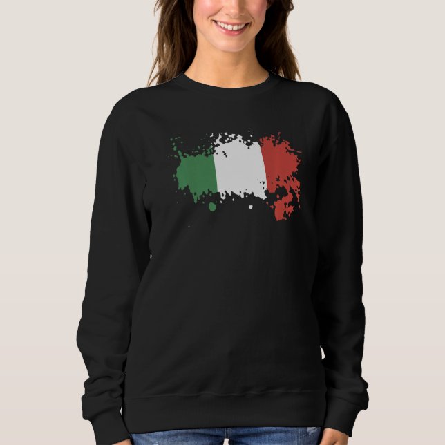 Sweatshirt National Flag of Italy souvenir  for men women  1 (Devant)
