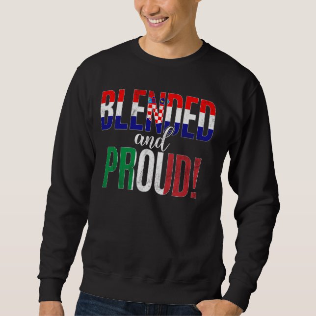 Sweatshirt Nationalité Blair Et Fière Moitié Croate Moitié I (Devant)