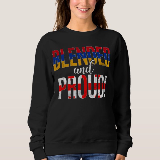 Sweatshirt Nationalité Fier Et Flime Moitié Arménienne Moitié (Devant)