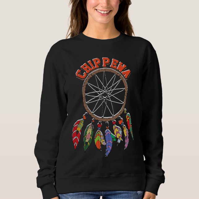 Sweatshirt Native american indian dreamcatcher  Feathered Boh (Devant)