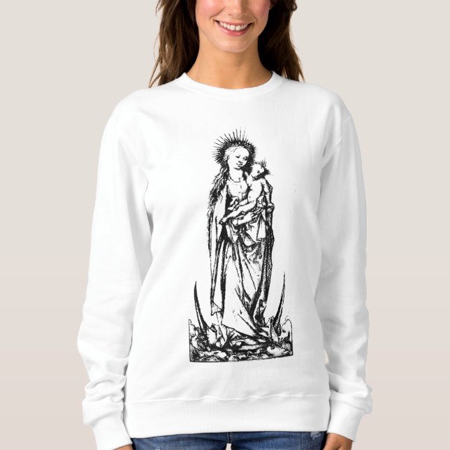 Sweatshirt Nativité de Noël Vierge et Enfant Vierge Marie (Devant)