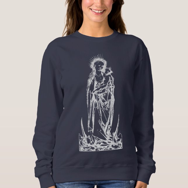 Sweatshirt Nativité de Noël Vierge et Enfant Vierge Marie (Devant)