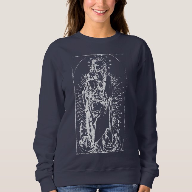 Sweatshirt Nativité de Noël Vierge et Enfant Vierge Marie (Devant)
