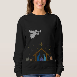 Sweatshirt Nativité Nue Vilaine Chéri de Noël Chrétien